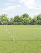 vidaXL Шестоъградно ограждение с кол 50 x 16 m Поцинкована стомана