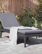 vidaXL Шезлонг антрацит 186x60x29 см PP