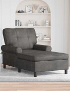 vidaXL Шезлонг Лаунж Черно Изкуствена 91 x 157 x 91 см