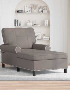 vidaXL Шезлонг Лаунж Таупе текстил 91 x 157 x 91 см
