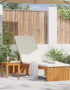 vidaXL Шезлонг Масивна акациева дървесина Натурален маслен