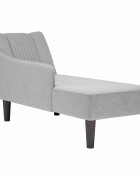 vidaXL Шезлонг с десен подлакътник Cloud Grey Fabric