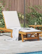 vidaXL Шезлонг с маса Масивна дървесина Акация