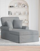 vidaXL Шезлонг с пола 3 бр. Светлосиво текстил 91 x 157 x 91 см