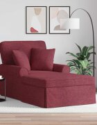 vidaXL Шезлонг с пола 3 бр. Виненочервен текстил 91 x 157 x 91 см