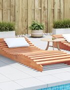 vidaXL Шезлонг восъчнокафяв 205x80x315 см борово дърво масив