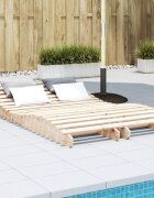 vidaXL Шезлонги 2 бр 205x60x315 см борово дърво масив