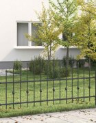 vidaXL Шипова ограда ASTEN 200 x 110 см Прахово боядисана стомана
