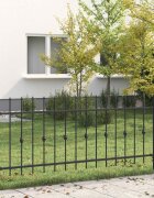 vidaXL Шипова ограда ASTEN 200 x 130 см Прахово боядисана стомана