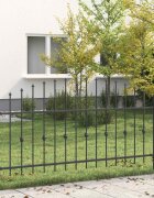 vidaXL Шипова ограда ASTEN 200 x 130 см Прахово боядисана стомана