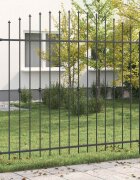 vidaXL Шипова ограда ASTEN 200 x 200 cm Прахово боядисана стомана