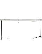 vidaXL Шиш за чеверме с мотор неръждаема стомана 207x45x81 см