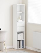 vidaXL Шкаф библиотека бял 36x30x171 см инженерно дърво
