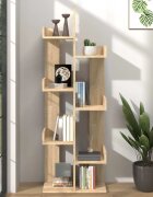 vidaXL Шкаф библиотека дъб сонома 48x255x140 см инженерно дърво