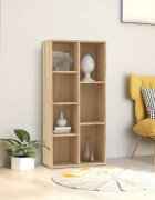 vidaXL Шкаф библиотека дъб сонома 50x25x106 см инженерно дърво