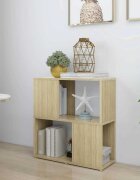 vidaXL Шкаф библиотека дъб сонома 60x24x63 см инженерно дърво