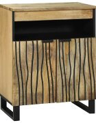 vidaXL Шкаф Кафяво 60 x 33 x 75 cm мангово дърво масив