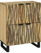 vidaXL Шкаф Кафяво 60 x 33 x 75 cm мангово дърво масив