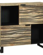 vidaXL Шкаф Кафяво 80 x 33 x 75 см мангово дърво масив