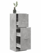 vidaXL Шкаф органайзeр бетонно сив 40x41x118 см инженерно дърво