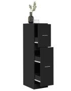 vidaXL Шкаф органайзер черен 30x41x118 см инженерно дърво