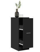 vidaXL Шкаф органайзер черен 30x41x775 см инженерно дърво
