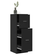 vidaXL Шкаф органайзер черен 40x41x118 см инженерно дърво