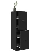 vidaXL Шкаф органайзер черен 40x41x1445 см инженерно дърво