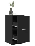 vidaXL Шкаф органайзер черен 40x41x775 см инженерно дърво