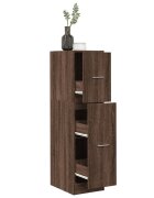vidaXL Шкаф органайзер кафяв дъб 30x41x118 см инженерно дърво