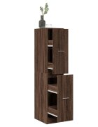 vidaXL Шкаф органайзер кафяв дъб 30x41x1445 см инженерно дърво
