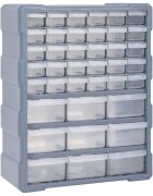 vidaXL Шкаф органайзер с 39 чекмеджета 38x16x47 см