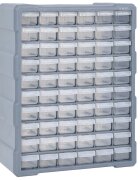 vidaXL Шкаф органайзер с 60 чекмеджета 38x16x475 см