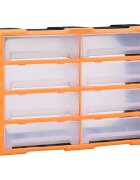 vidaXL Шкаф органайзер с 8 големи чекмеджета 52x16x37 см