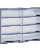 vidaXL Шкаф органайзер с 8 големи чекмеджета 52x16x37 см