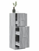 vidaXL Шкаф органайзер сив сонома 40x41x118 см инженерно дърво