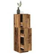 vidaXL Шкаф органайзер старо дърво 30x41x118 см инженерно дърво