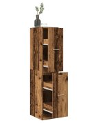 vidaXL Шкаф органайзер старо дърво 30x41x1445 см инженерно дърво