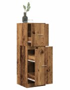 vidaXL Шкаф органайзер старо дърво 40x41x118 см инженерно дърво