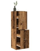 vidaXL Шкаф органайзер старо дърво 40x41x1445 см инженерно дърво