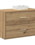 vidaXL Шкаф с 2 чекмеджета дъб артизан 60x31x40 см инженерно дърво