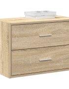 vidaXL Шкаф с 2 чекмеджета дъб сонома 60x31x40 см инженерно дърво