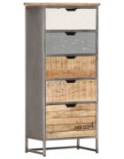 vidaXL Шкаф с чекмеджета 45x30x105 см манго масив