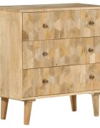 vidaXL Шкаф с чекмеджета 70x35x70 см мангово дърво масив