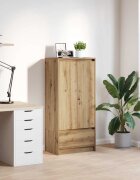 vidaXL Шкаф с чекмеджета дъб артизан 555x34x1195 см инженерно дърво