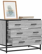 vidaXL Шкаф с чекмеджета Grey Sonoma 70x41x56 cm Инженерна дървесина