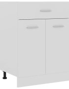 vidaXL Шкаф с чекмеджета "Lyon" бял 60x46x815 см инженерно дърво