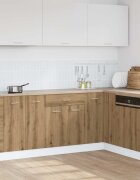 vidaXL Шкаф с чекмеджета "Lyon" дъб Artisan 60x46x815 см инженерно дърво