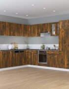vidaXL Шкаф с чекмеджета "Lyon" опушен дъб 60x46x815 см инженерно дърво
