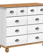 vidaXL Шкаф с чекмеджета с чекмедже ASKIM Бяло 91 x 40 x 79 см